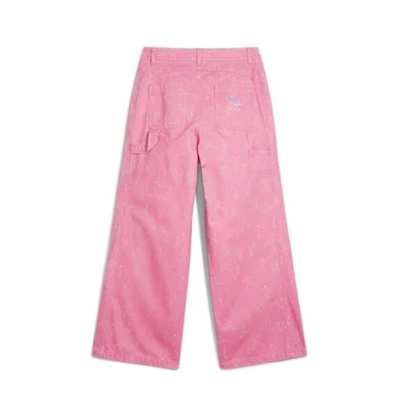 Puma x KidSuper Studios Pink Wide Leg Pants Women’s L Collab Streetwear - Picture 2 of 6